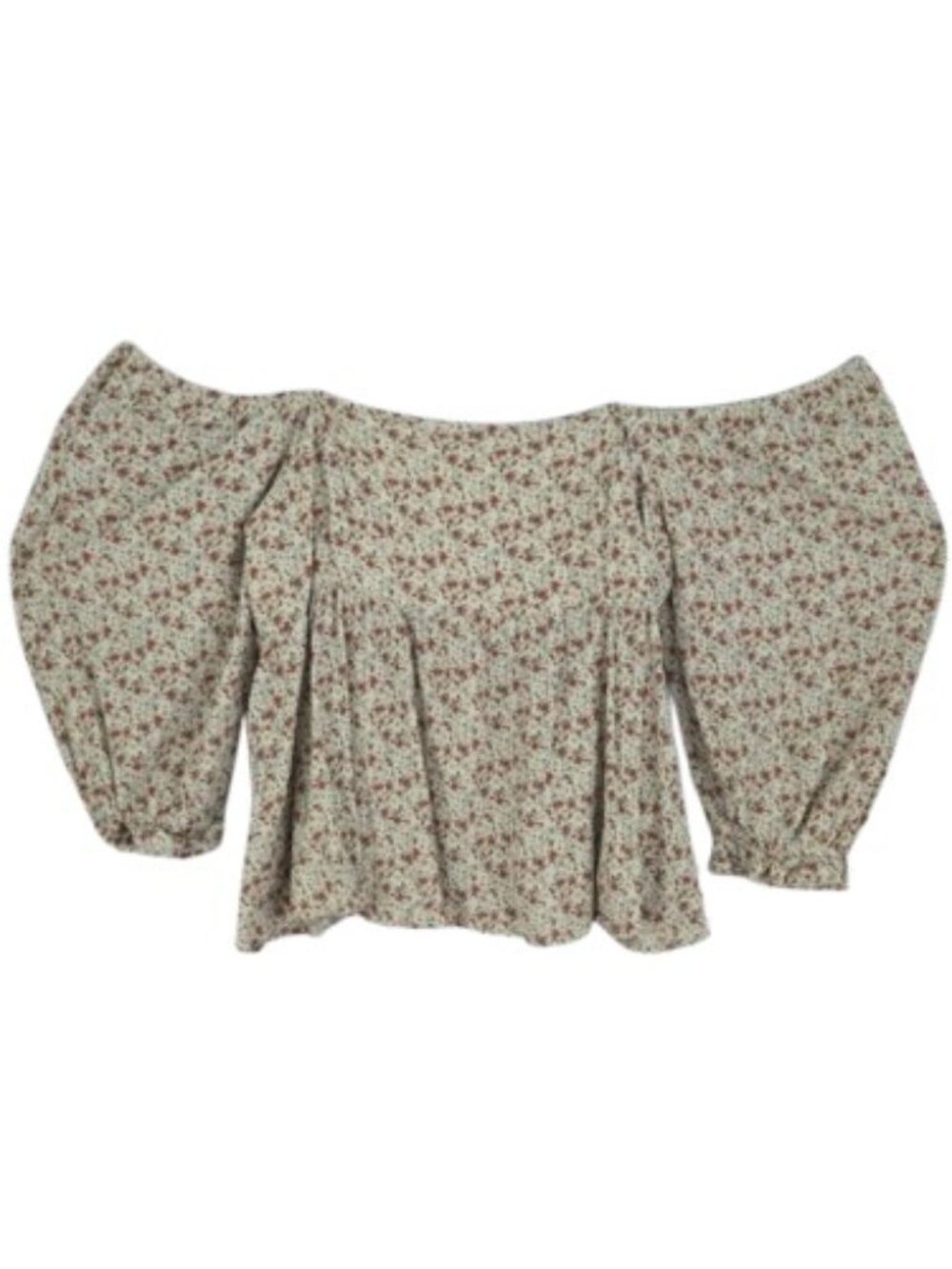 Sweet Lemon Floral Milkmaid Cottagecore Crop Top 2X